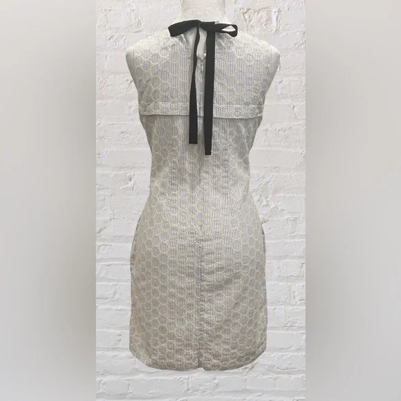 J. Crew Sear Sucker and Eyelet Shift Dress, Size 2 Preppy Nautical Cottagecore - Picture 3 of 9